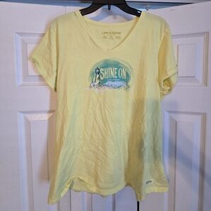 Life Is Good Light Yellow 'Shine On' T-Shirt